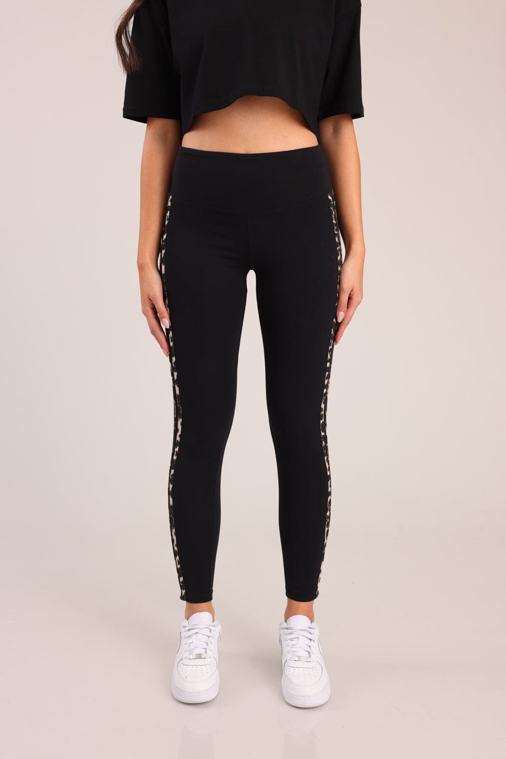 FOX נשים מכנסיים ארוכים טייץ ליקרה עם פסים טייץ ליקרה עם פסים