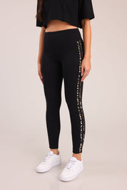 FOX נשים מכנסיים ארוכים טייץ ליקרה עם פסים טייץ ליקרה עם פסים