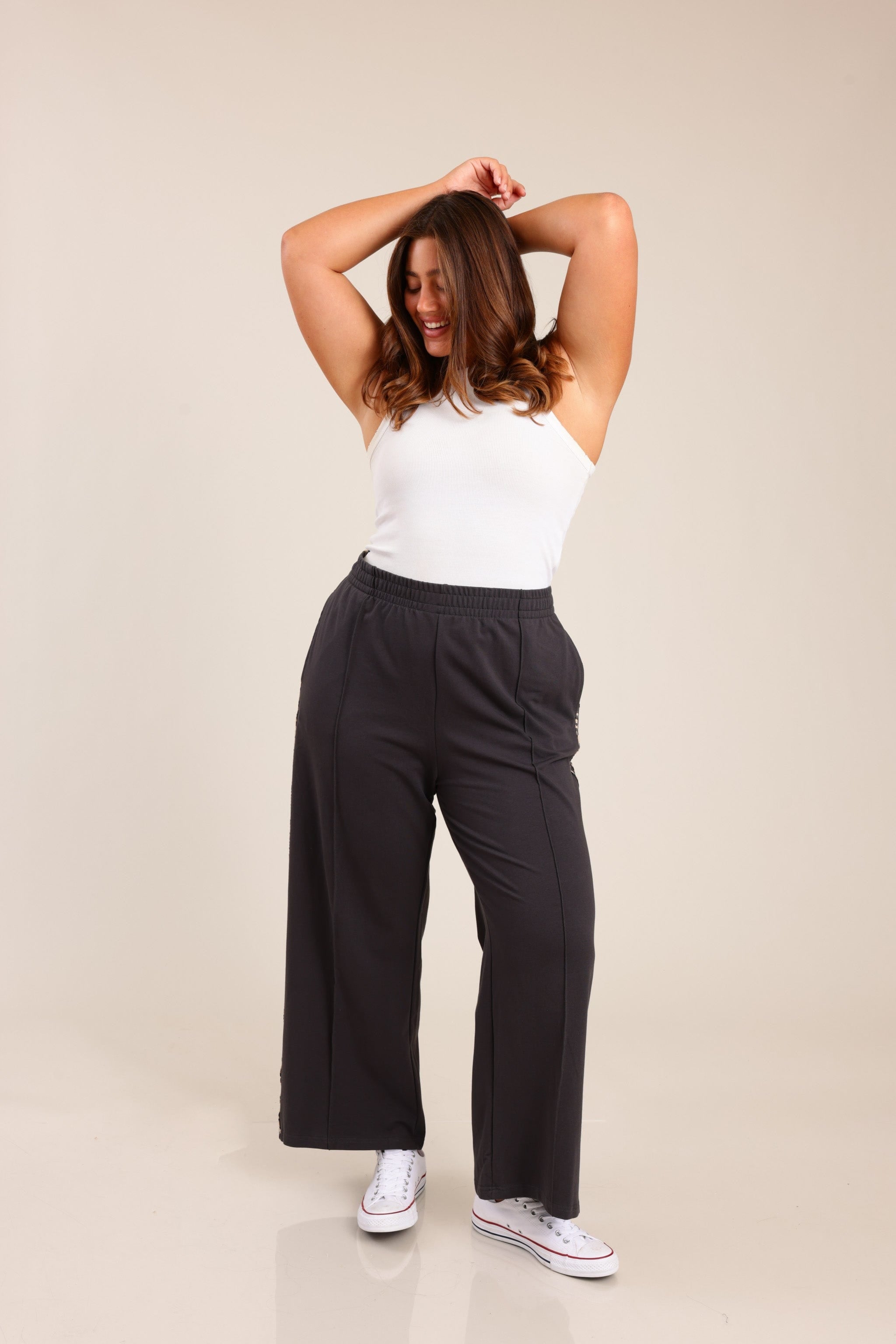 FOX פלאס נשים פוטרים מכנסיים ארוכים | PLUS SIZE מכנסיים ארוכים | PLUS SIZE