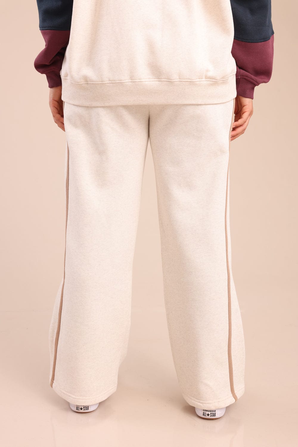 FOX פלאס נשים פוטרים מכנסיים עם פס | PLUS SIZE מכנסיים עם פס | PLUS SIZE