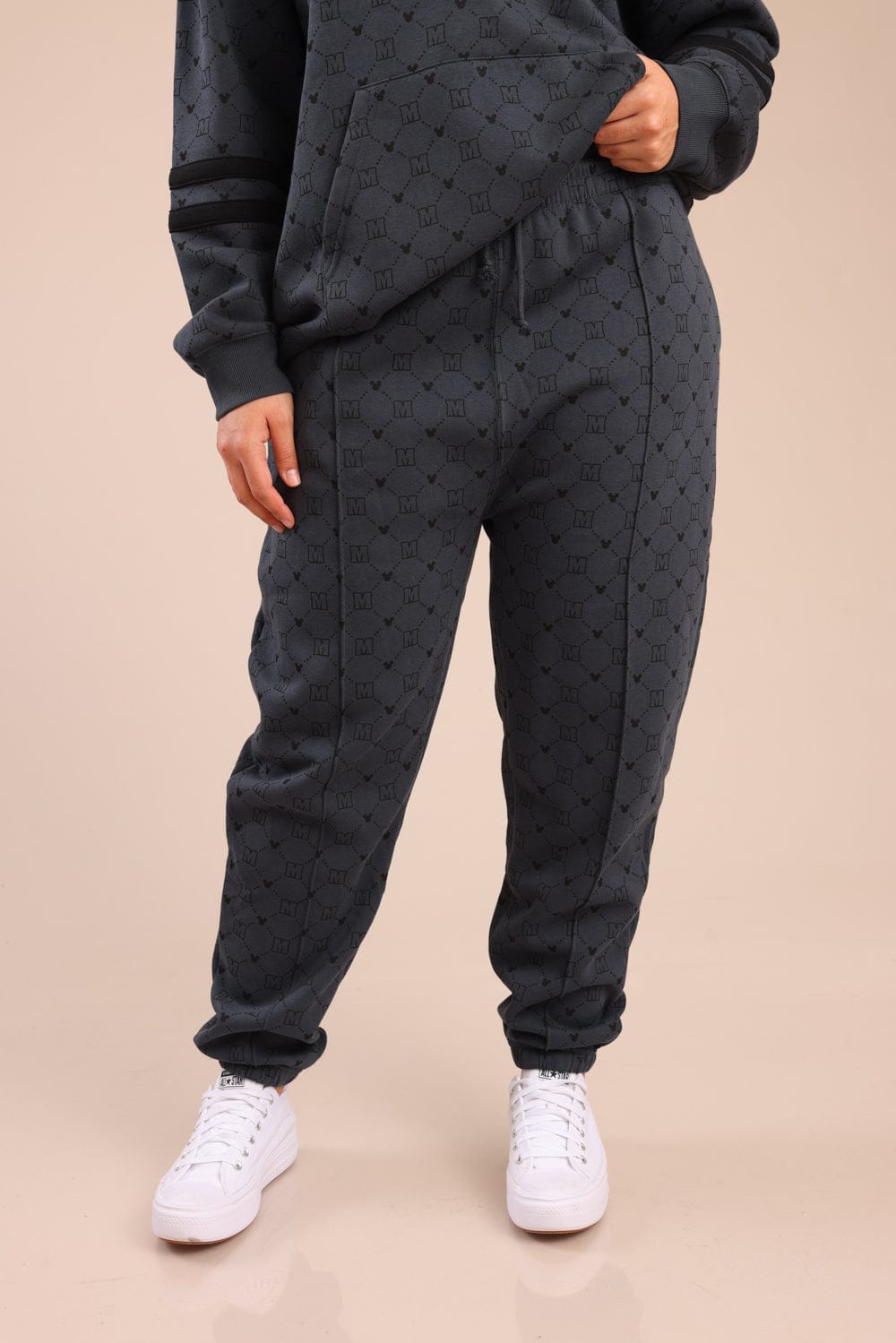 FOX פלאס נשים פוטרים מכנסיים ממותגים מיקי מאוס| PLUS SIZE מכנסיים ממותגים מיקי מאוס| PLUS SIZE