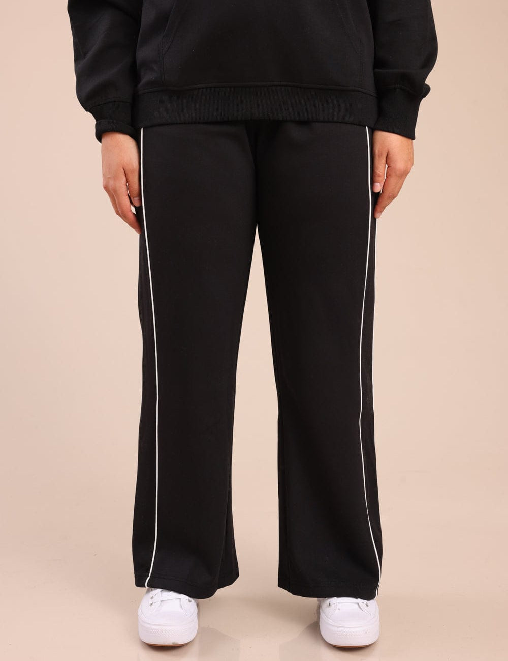 FOX פלאס נשים פוטרים מכנסיים עם פס| PLUS SIZE מכנסיים עם פס| PLUS SIZE