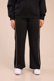 FOX פלאס נשים פוטרים מכנסיים עם פס| PLUS SIZE מכנסיים עם פס| PLUS SIZE