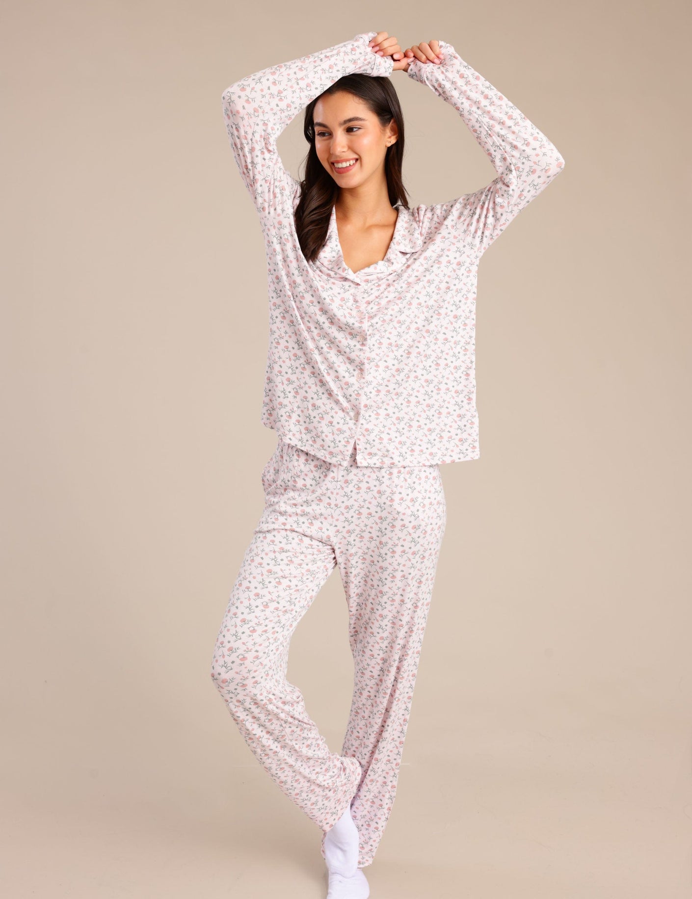 FOX נשים אחר פיג'מה עם הדפס פיג'מה עם הדפס