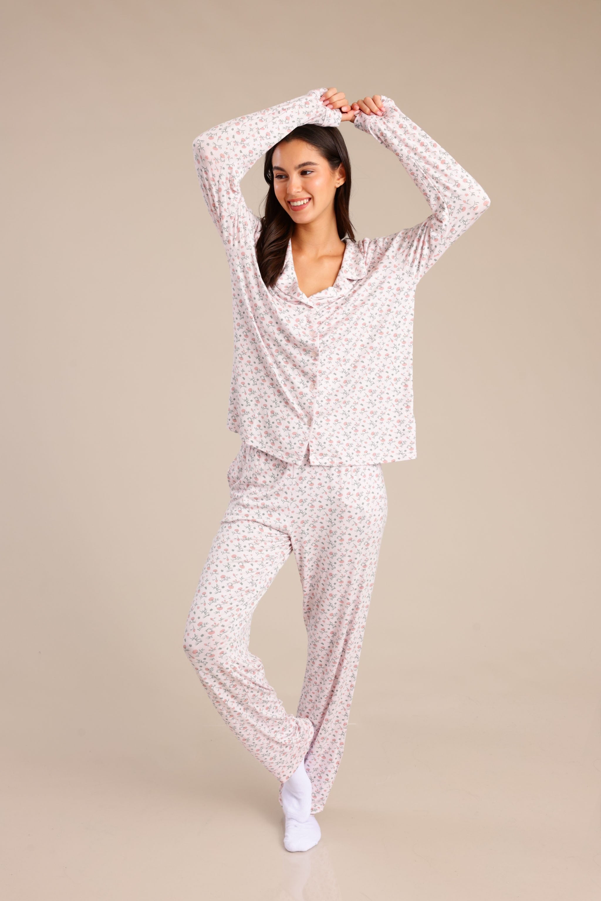 FOX נשים אחר פיג'מה עם הדפס פיג'מה עם הדפס