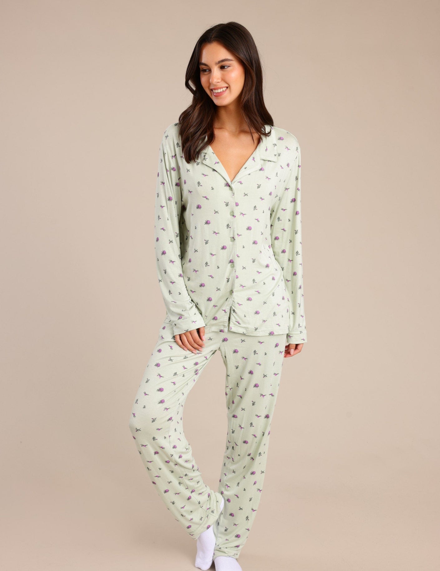 FOX נשים אחר פיג'מה עם הדפס פיג'מה עם הדפס