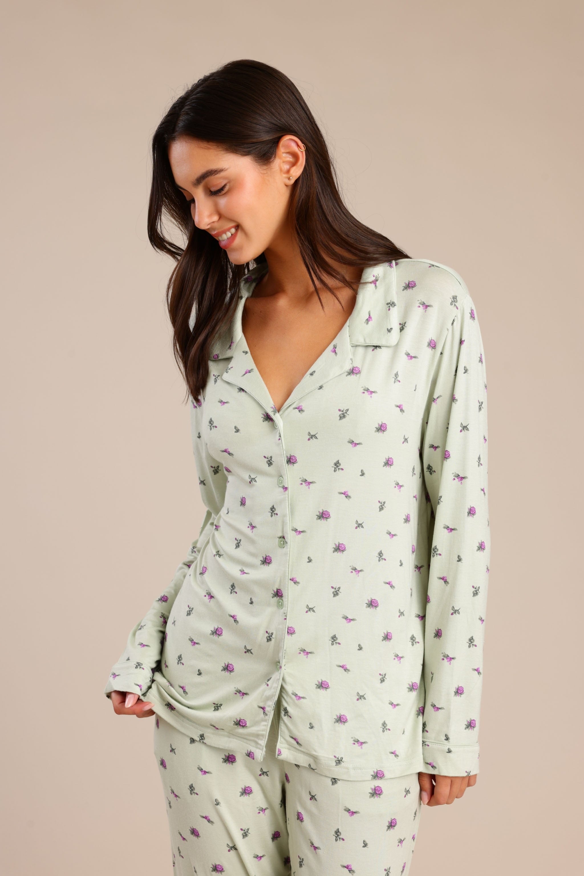 FOX נשים אחר פיג'מה עם הדפס פיג'מה עם הדפס