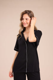 FOX נשים אחר פיג'מת נשים מכופתרת פיג'מת נשים מכופתרת