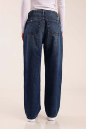 FOX נשים מכנסיים ג'ינס BAGGY ג'ינס BAGGY