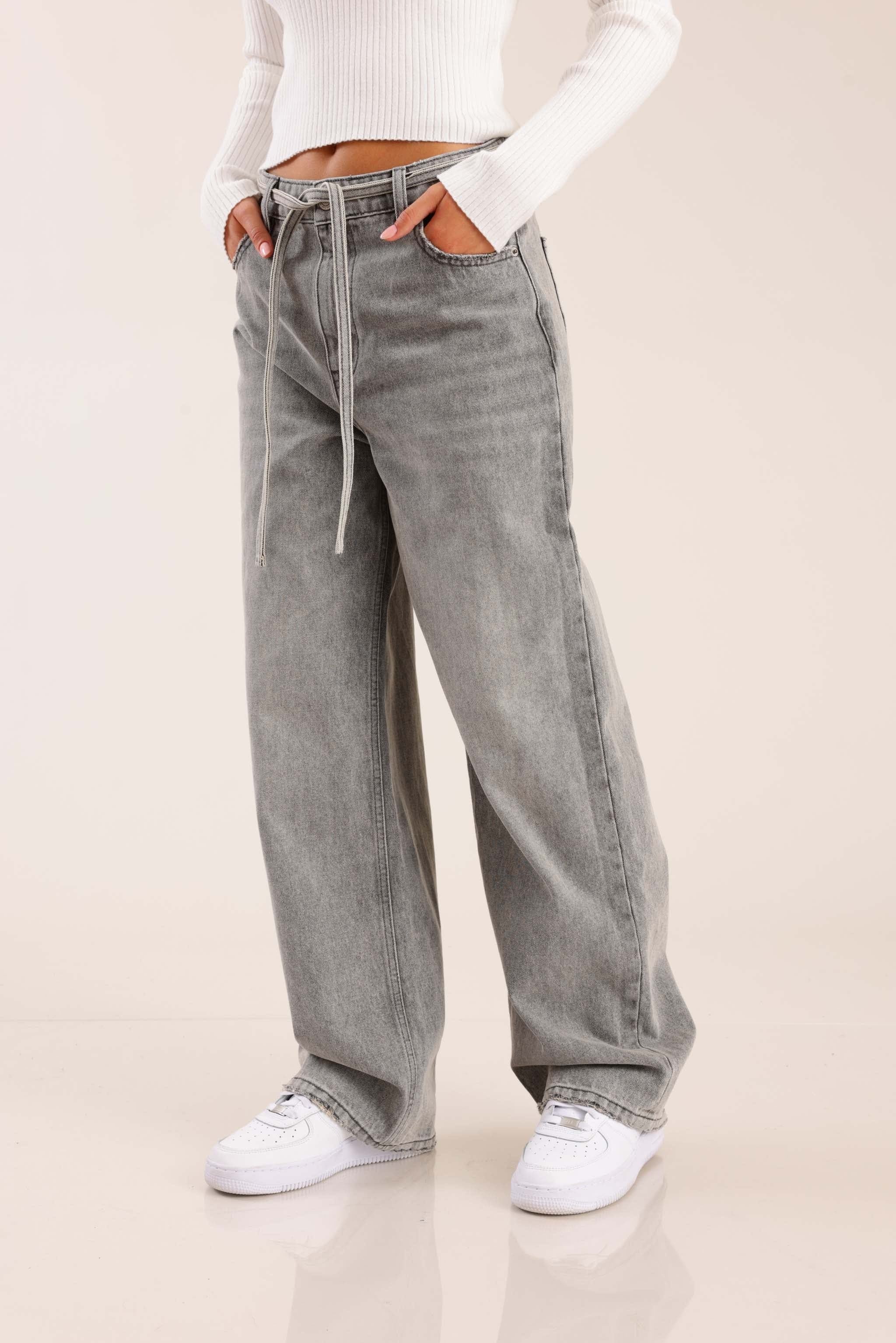 FOX נשים מכנסיים ג'ינס BAGGY ג'ינס BAGGY