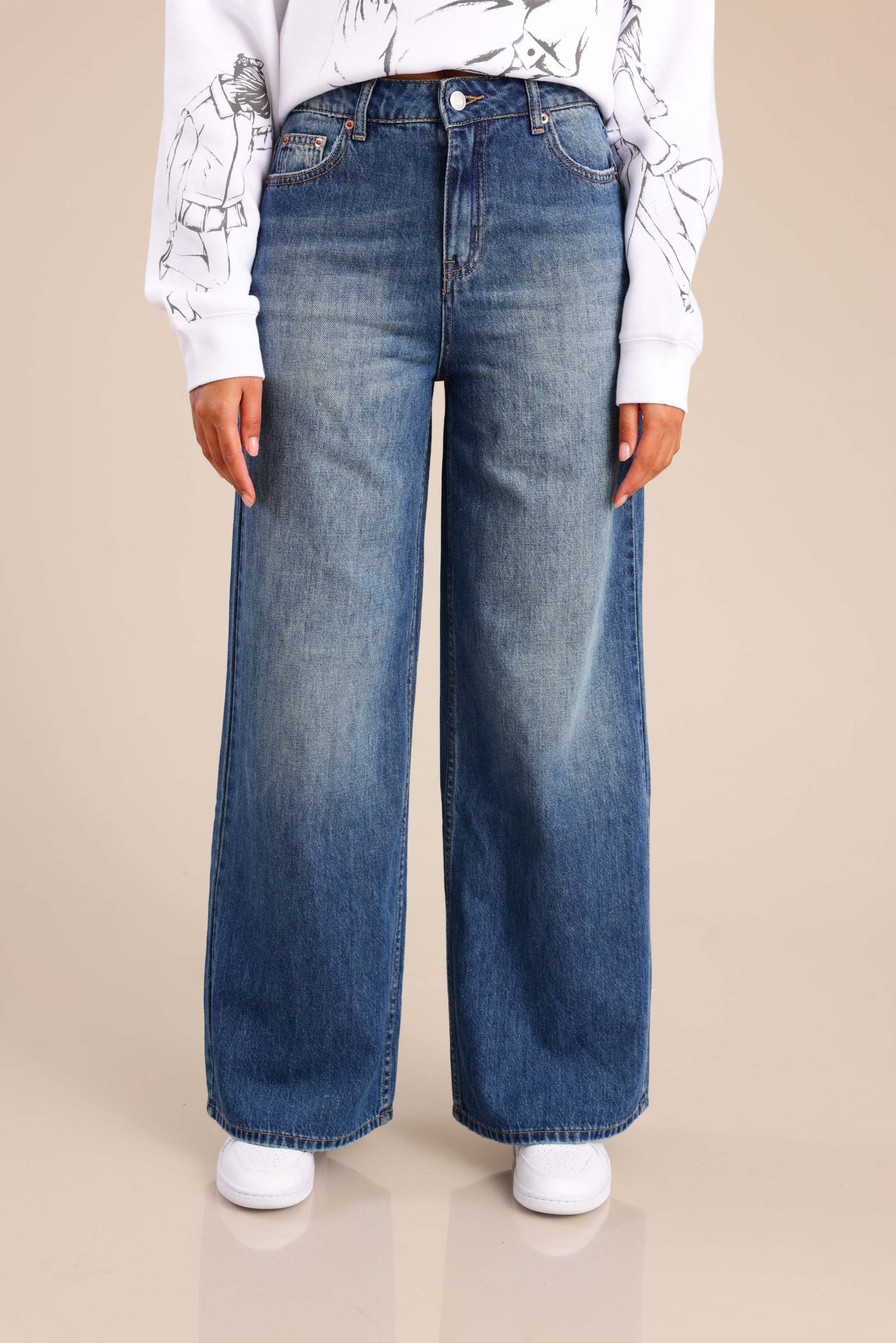 FOX FOX מכנסיים ג'ינס WIDE ג'ינס WIDE