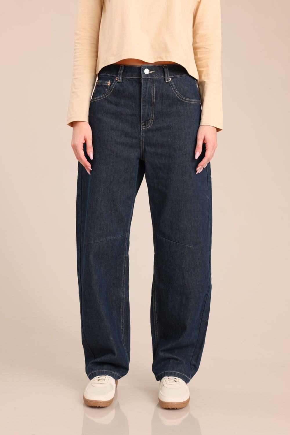 FOX נשים מכנסיים ג'ינס BARREL ג'ינס BARREL