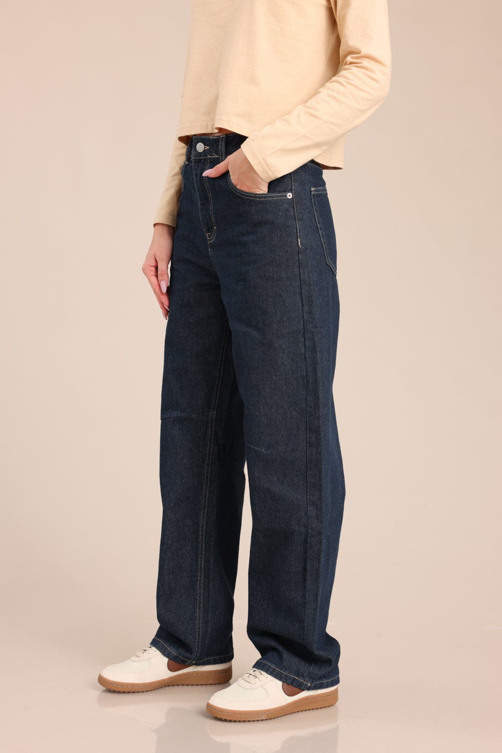 FOX נשים מכנסיים ג'ינס BARREL ג'ינס BARREL