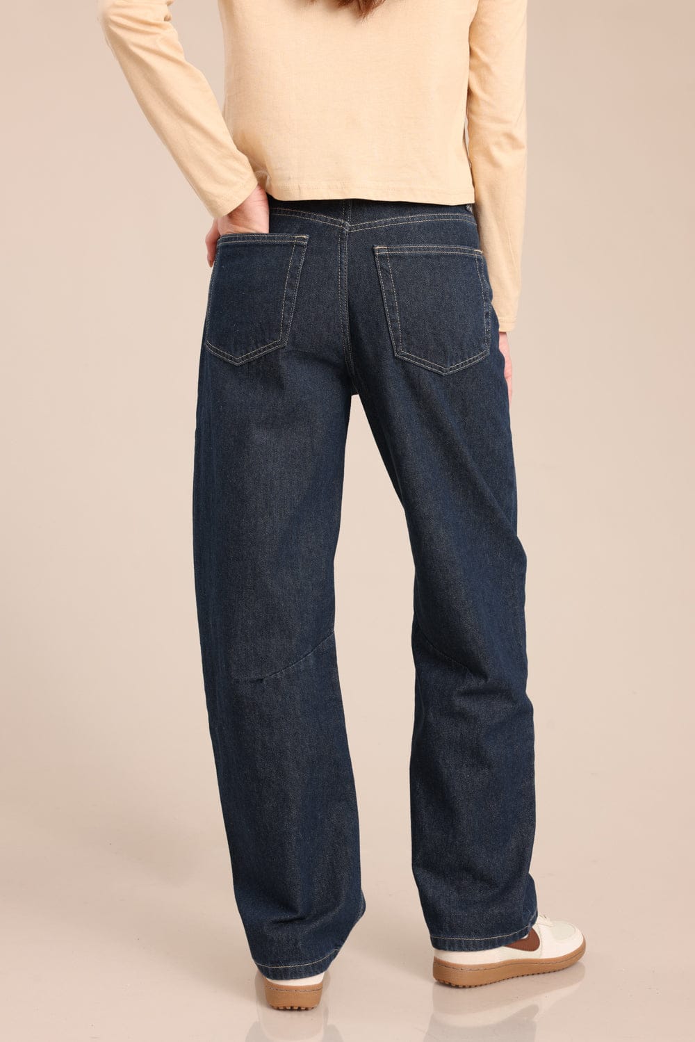 FOX נשים מכנסיים ג'ינס BARREL ג'ינס BARREL