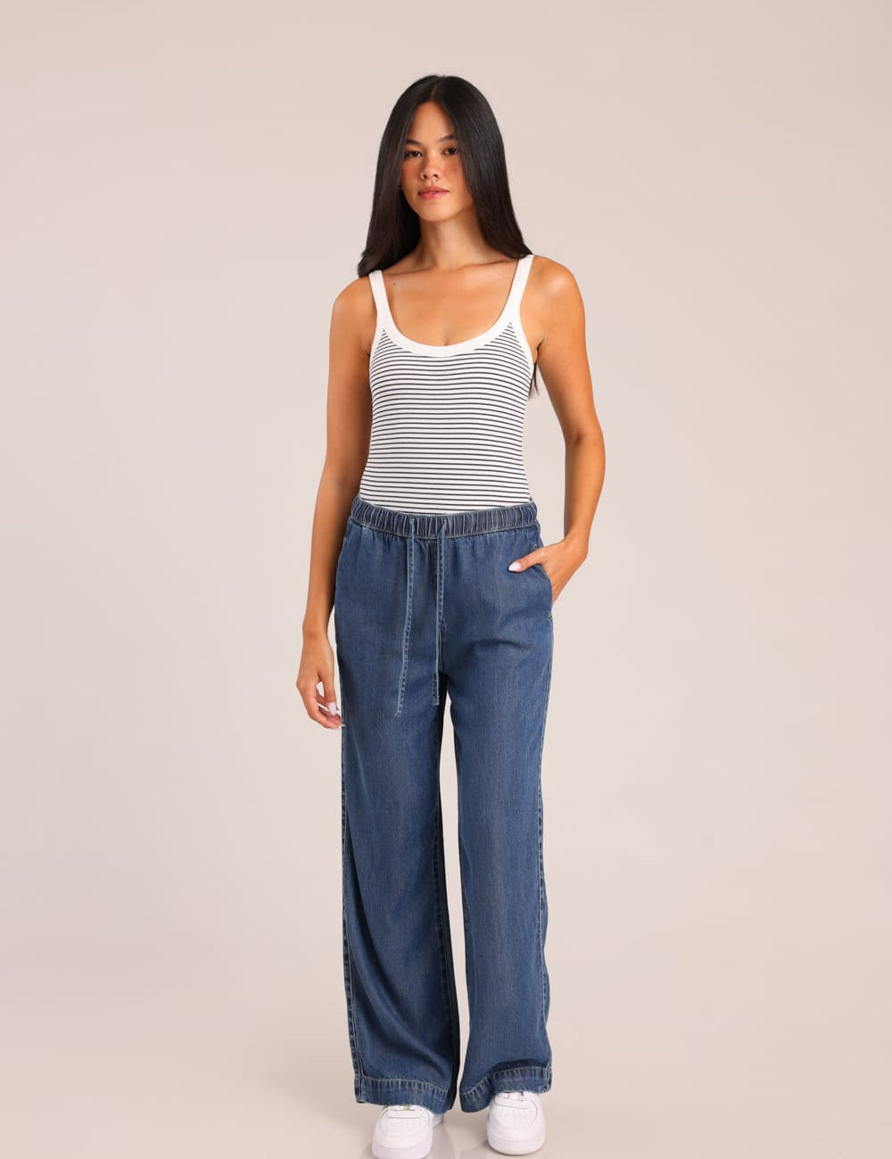 FOX נשים מכנסיים ארוכים ג'ינס BAGGY ג'ינס BAGGY