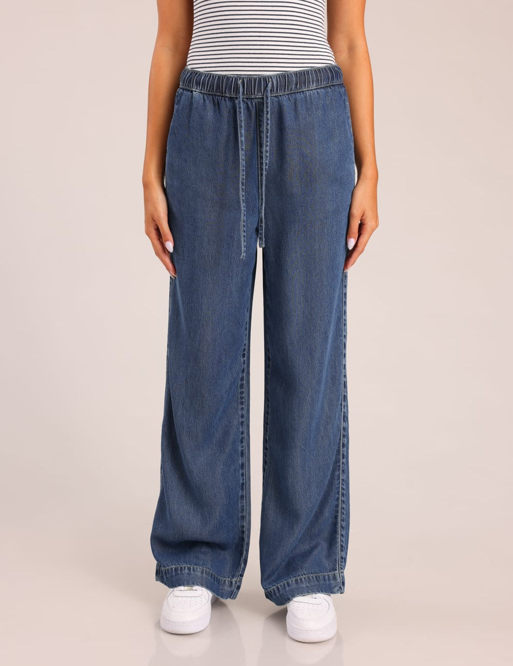 FOX נשים מכנסיים ארוכים ג'ינס BAGGY ג'ינס BAGGY