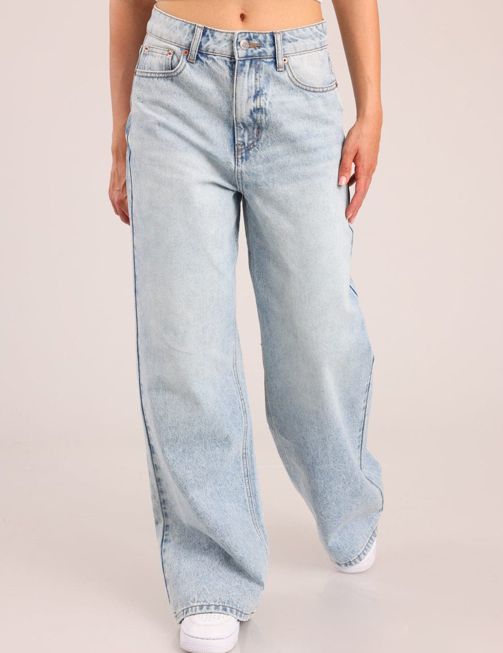 FOX נשים מכנסיים ארוכים ג'ינס WIDE ג'ינס WIDE