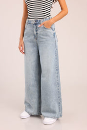 FOX נשים מכנסיים ארוכים ג'ינס LOOSE WIDE ג'ינס LOOSE WIDE