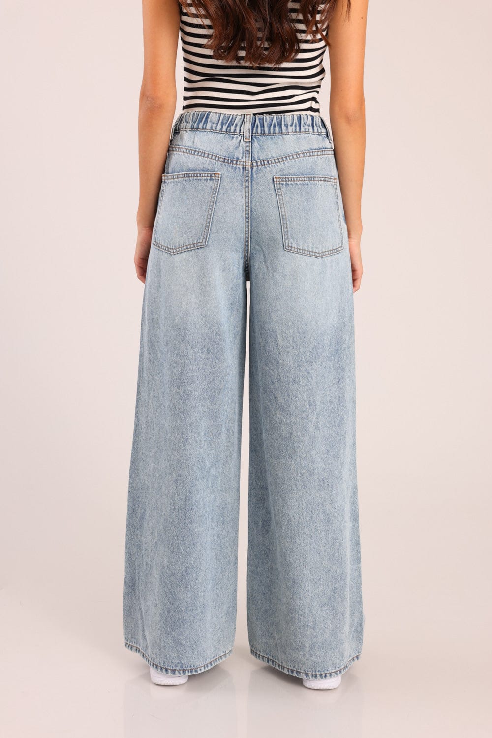 FOX נשים מכנסיים ארוכים ג'ינס LOOSE WIDE ג'ינס LOOSE WIDE