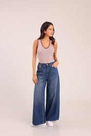 FOX נשים מכנסיים ארוכים ג'ינס LOOSE WIDE ג'ינס LOOSE WIDE