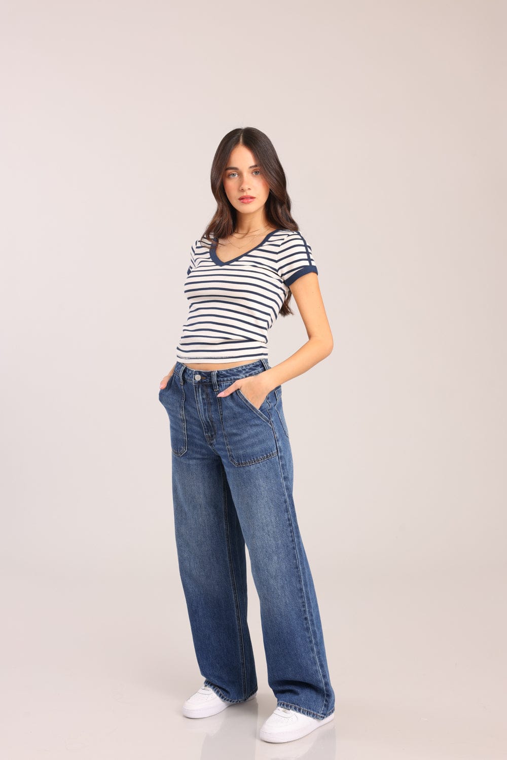 FOX נשים מכנסיים ג'ינס נשים STRAIGHT ג'ינס נשים STRAIGHT