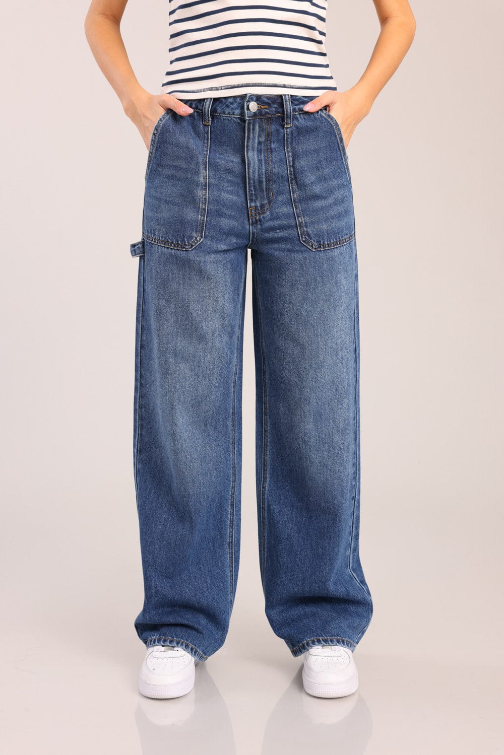 FOX נשים מכנסיים ג'ינס נשים STRAIGHT ג'ינס נשים STRAIGHT