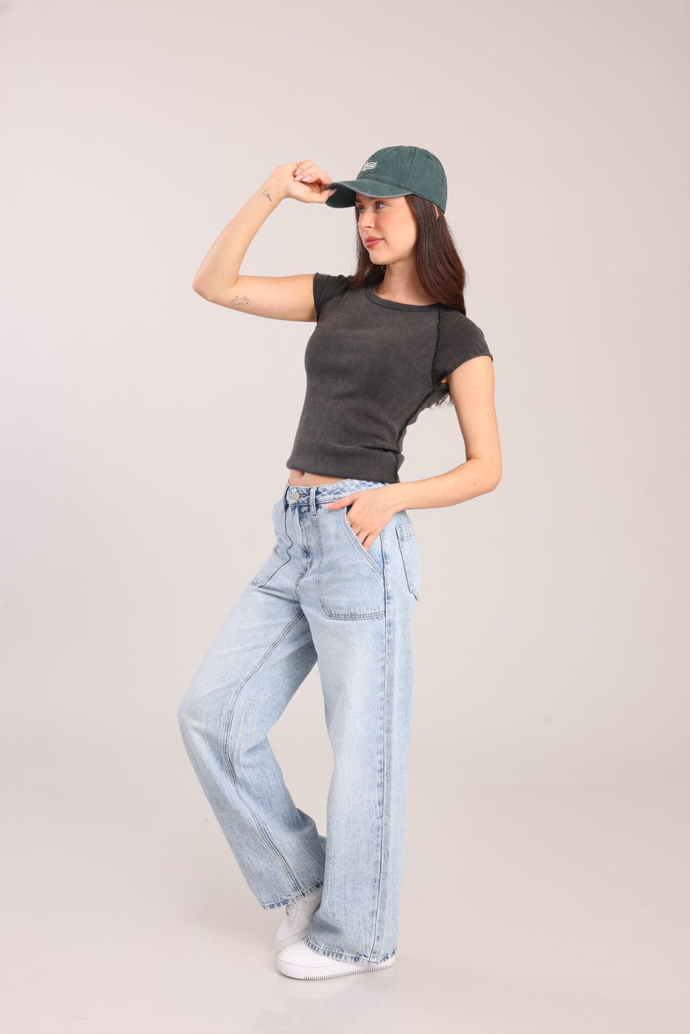 FOX נשים מכנסיים ג'ינס נשים STRAIGHT ג'ינס נשים STRAIGHT