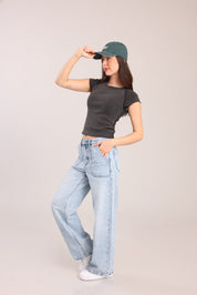 FOX נשים מכנסיים ג'ינס נשים STRAIGHT ג'ינס נשים STRAIGHT