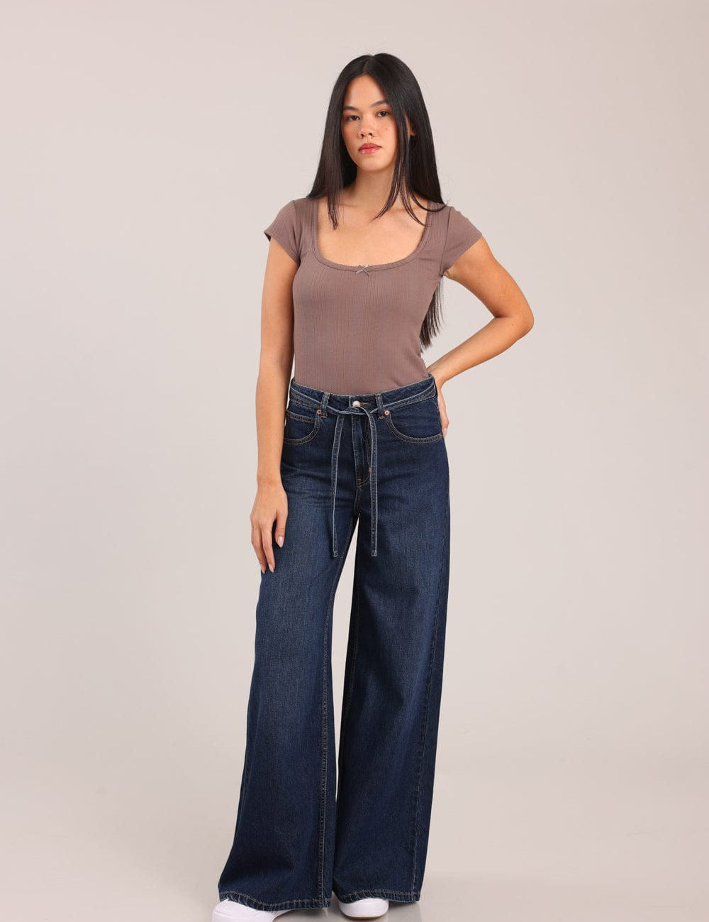 FOX נשים מכנסיים ג'ינס WIDE SUPER ג'ינס WIDE SUPER