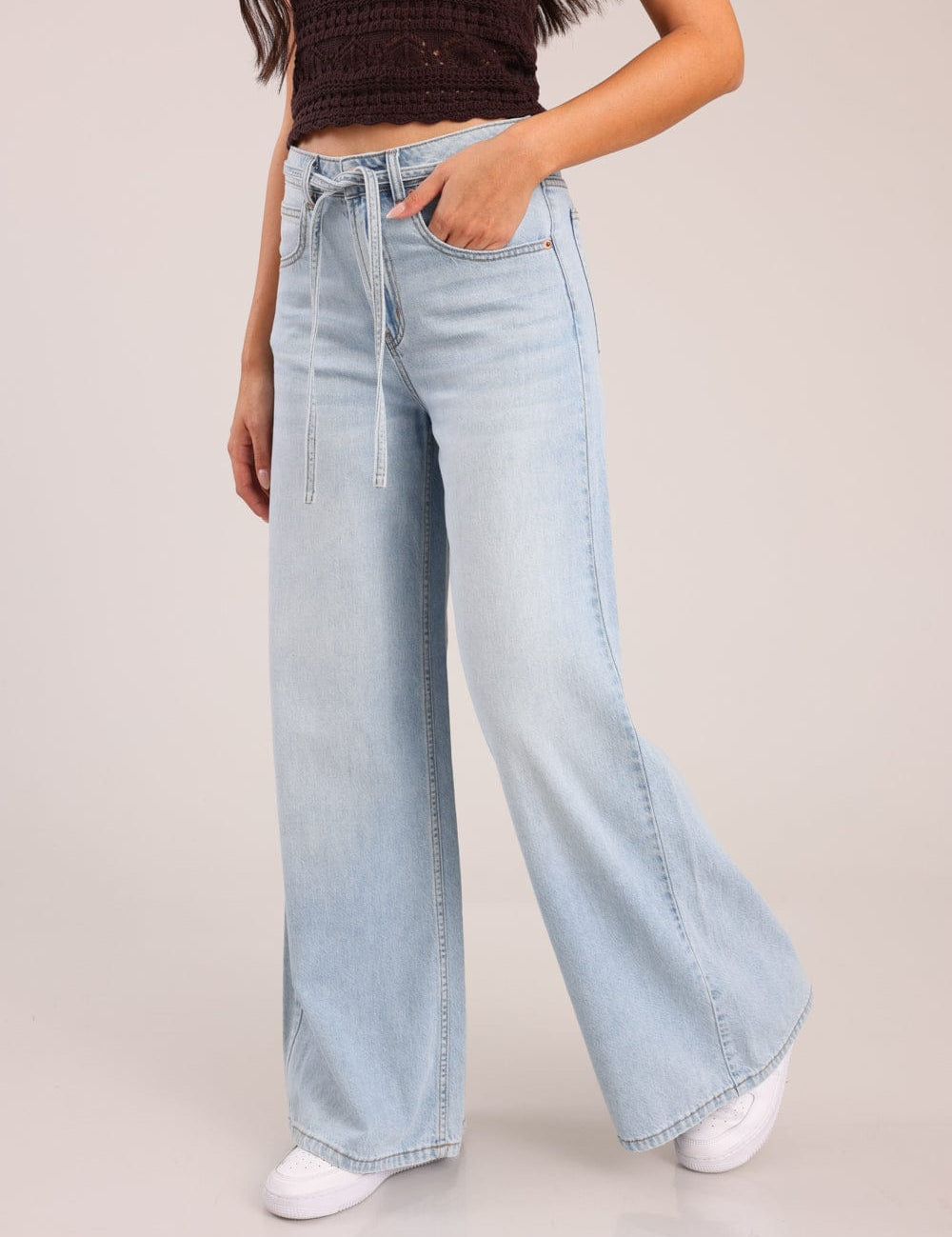 FOX נשים מכנסיים ארוכים ג'ינס WIDE SUPER ג'ינס WIDE SUPER