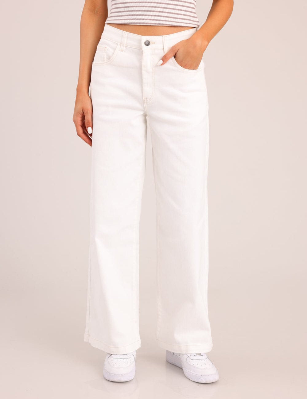 FOX נשים מכנסיים ארוכים ג'ינס WIDE ג'ינס WIDE