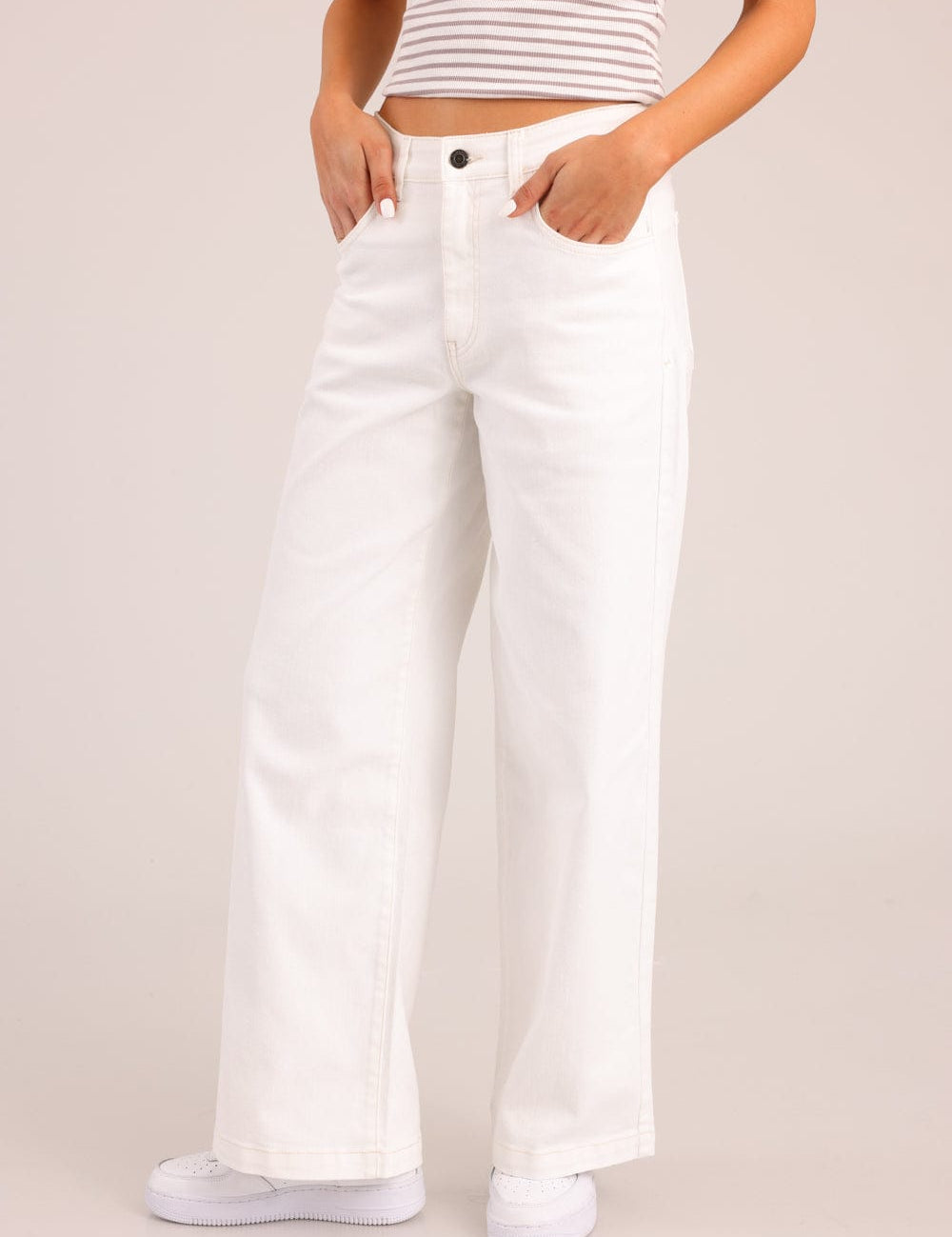 FOX נשים מכנסיים ארוכים ג'ינס WIDE ג'ינס WIDE