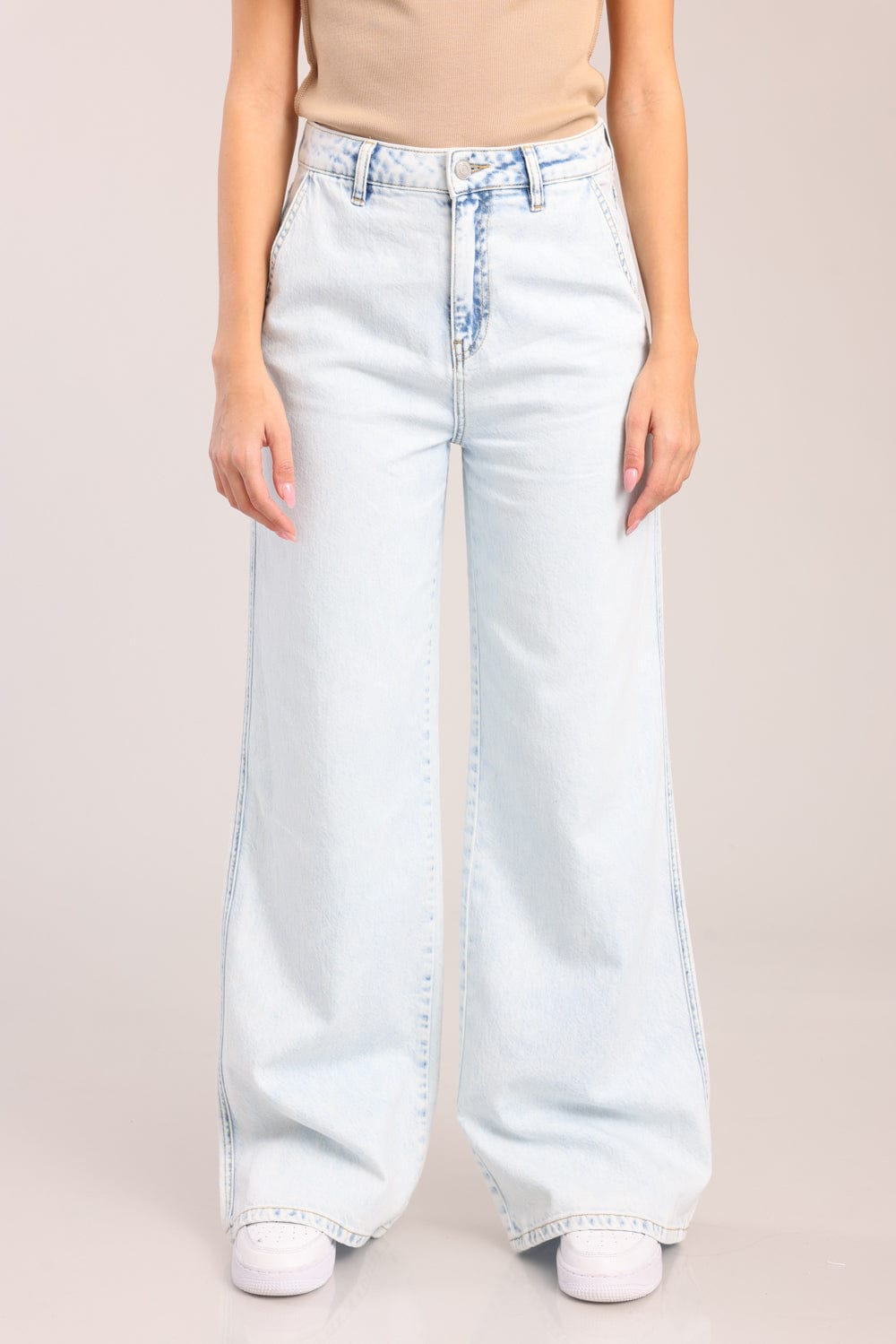 FOX נשים מכנסיים ג'ינס WIDE ג'ינס WIDE