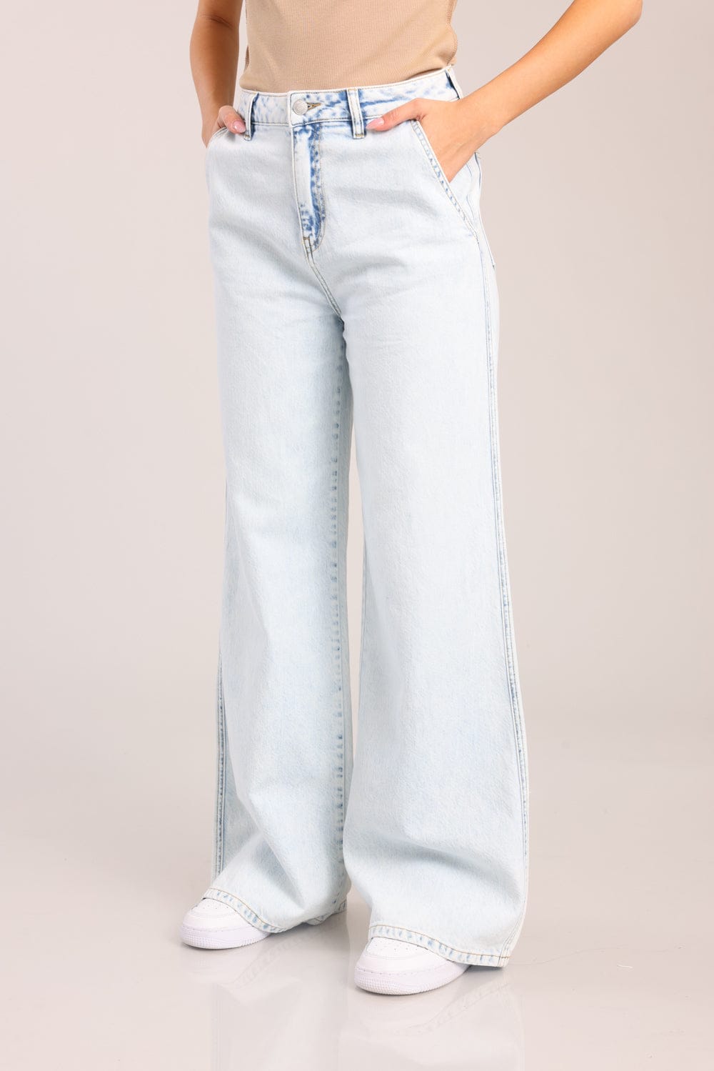 FOX נשים מכנסיים ג'ינס WIDE ג'ינס WIDE