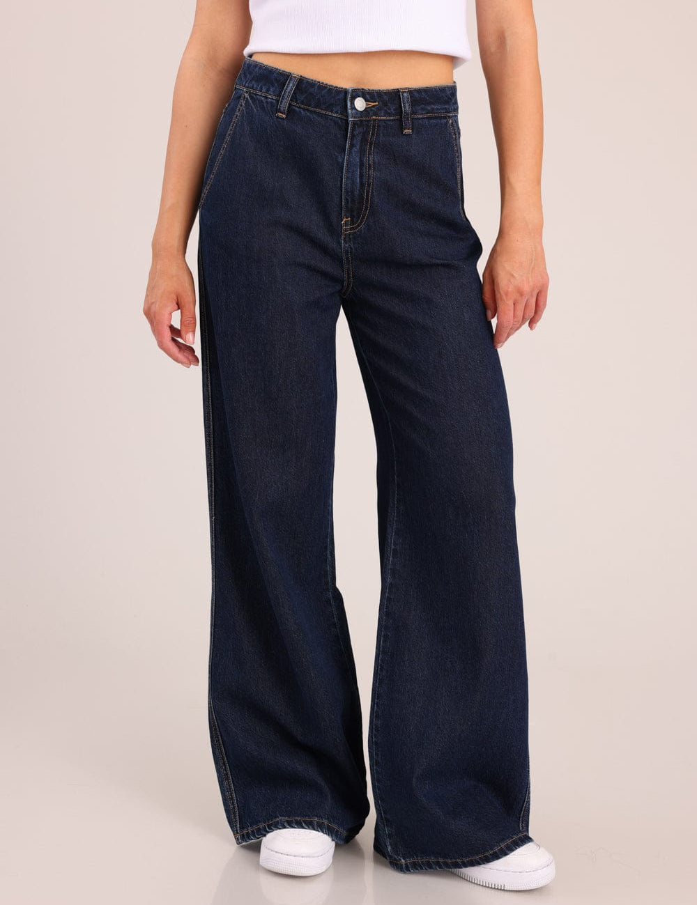 FOX נשים מכנסיים ארוכים ג'ינס WIDE ג'ינס WIDE