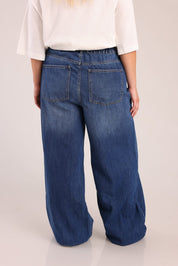 FOX פלאס נשים מכנסיים ארוכים ג'ינס LOOSE WIDE ג'ינס LOOSE WIDE
