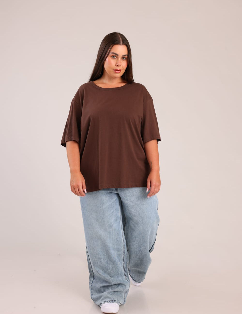 FOX פלאס נשים מכנסיים ארוכים ג'ינס LOOSE WIDE ג'ינס LOOSE WIDE