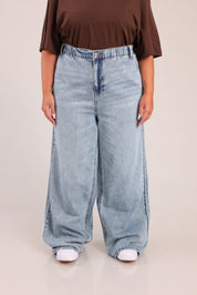 FOX פלאס נשים מכנסיים ארוכים ג'ינס LOOSE WIDE ג'ינס LOOSE WIDE