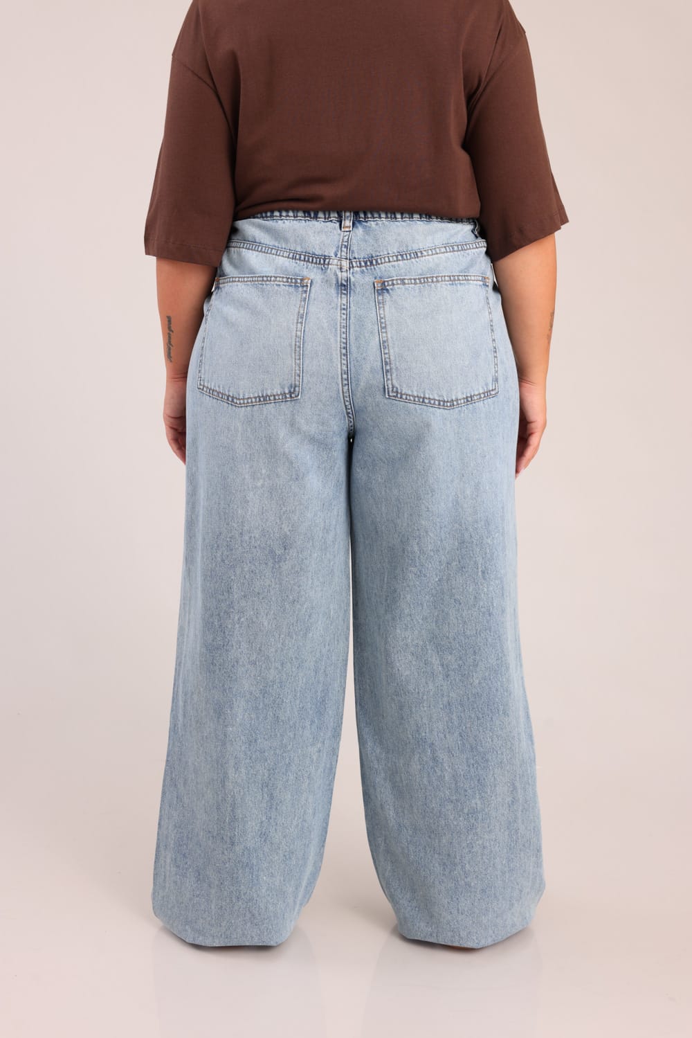 FOX פלאס נשים מכנסיים ארוכים ג'ינס LOOSE WIDE ג'ינס LOOSE WIDE