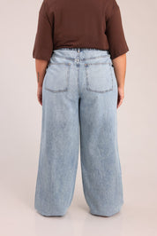 FOX פלאס נשים מכנסיים ארוכים ג'ינס LOOSE WIDE ג'ינס LOOSE WIDE