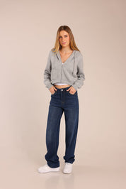 FOX נשים מכנסיים ארוכים ג'ינס STRAIGHT ג'ינס STRAIGHT