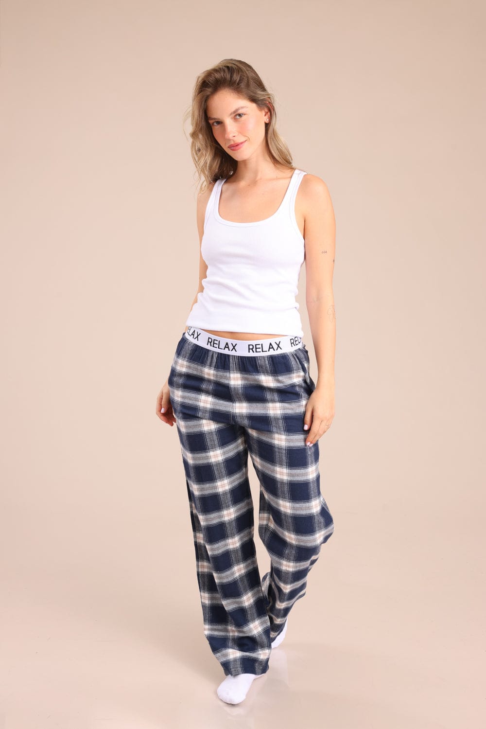 FOX נשים אחר מכנסי פיג'מה פלאנל מכנסי פיג'מה פלאנל