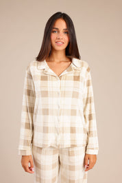 FOX נשים אחר פיג'מה עם משבצות פיג'מה עם משבצות