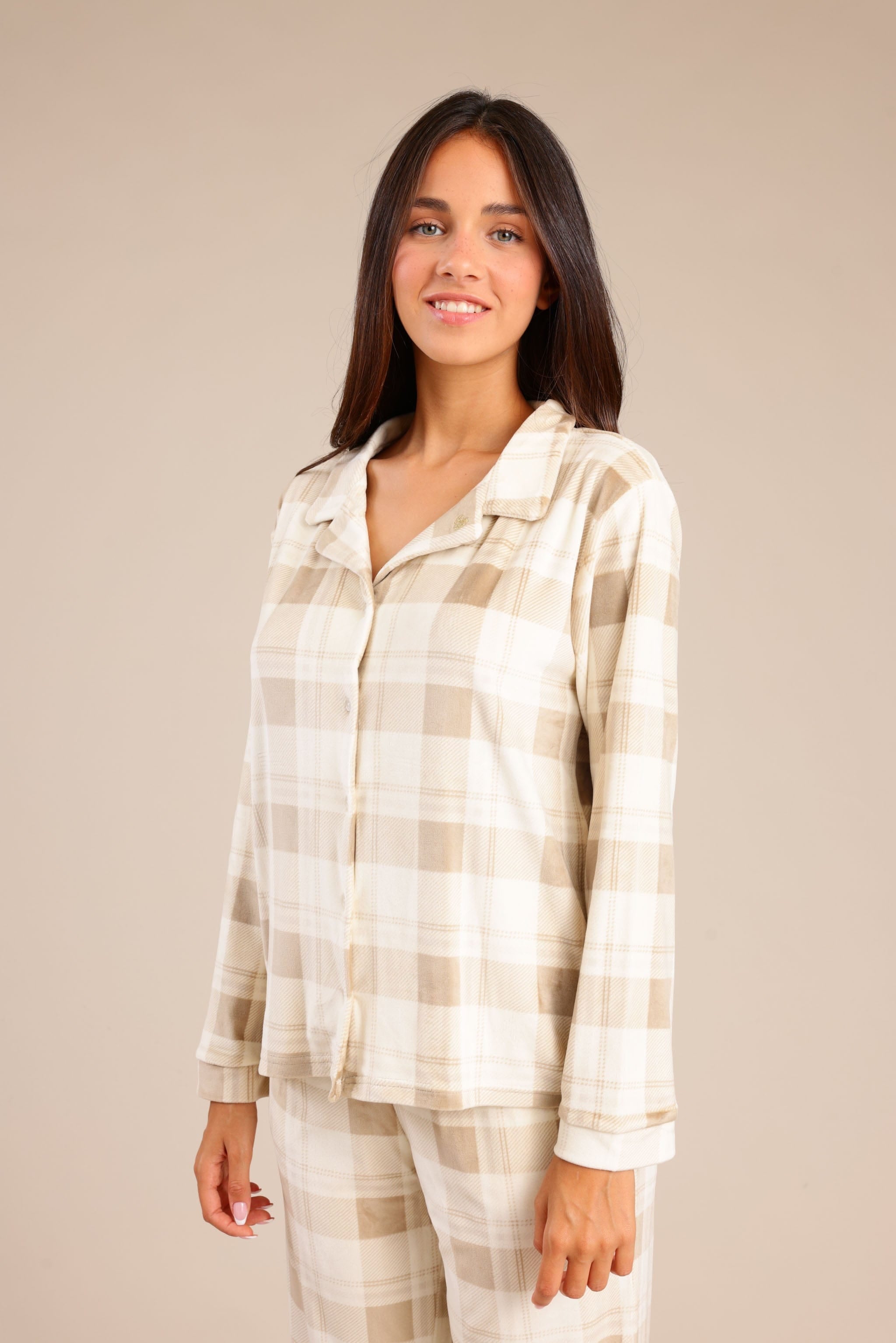 FOX נשים אחר פיג'מה עם משבצות פיג'מה עם משבצות