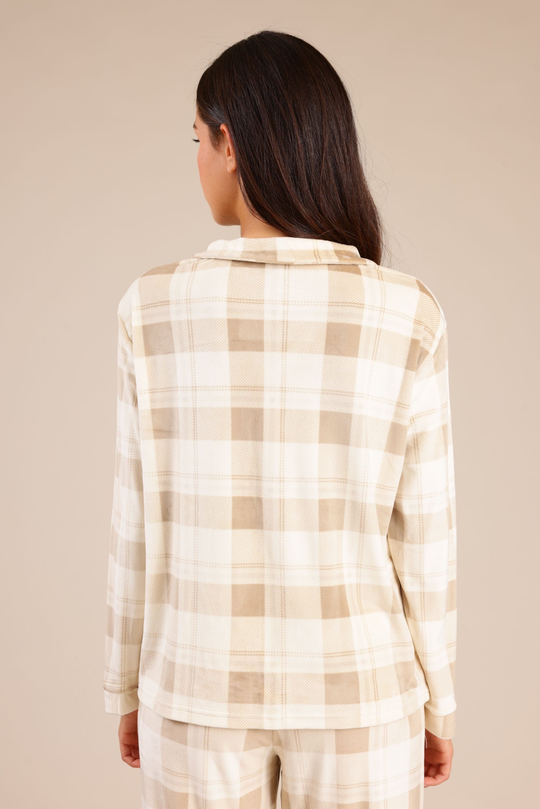 FOX נשים אחר פיג'מה עם משבצות פיג'מה עם משבצות