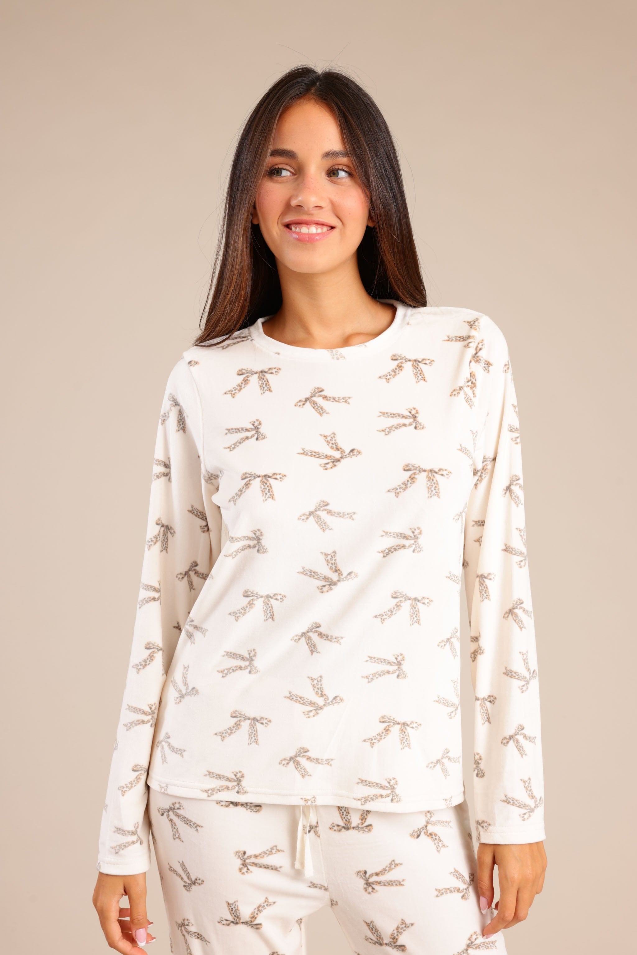 FOX נשים אחר פיג'מה קטיפה עם הדפס MINIME פיג'מה קטיפה עם הדפס MINIME