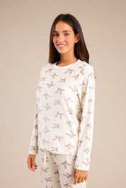 FOX נשים אחר פיג'מה קטיפה עם הדפס MINIME פיג'מה קטיפה עם הדפס MINIME