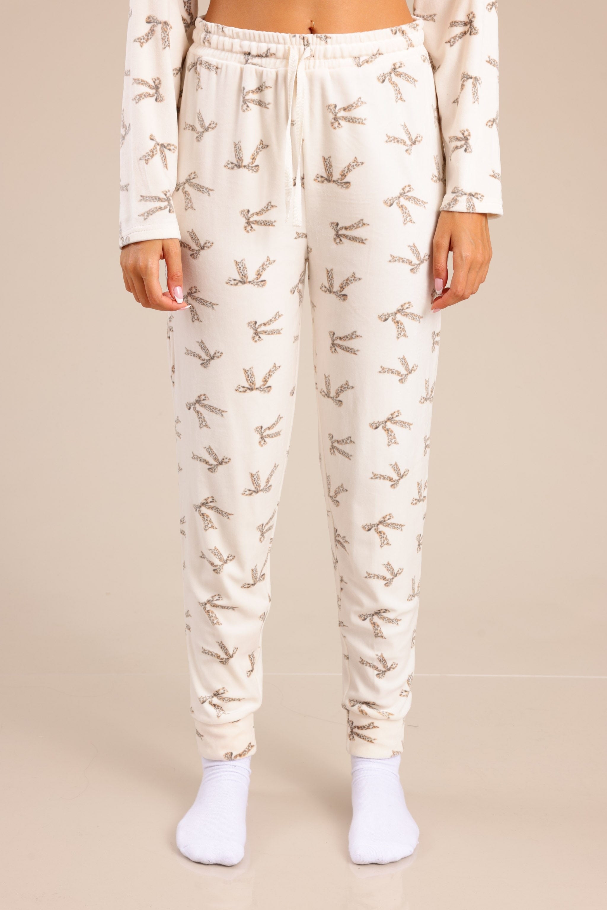 FOX נשים אחר פיג'מה קטיפה עם הדפס MINIME פיג'מה קטיפה עם הדפס MINIME