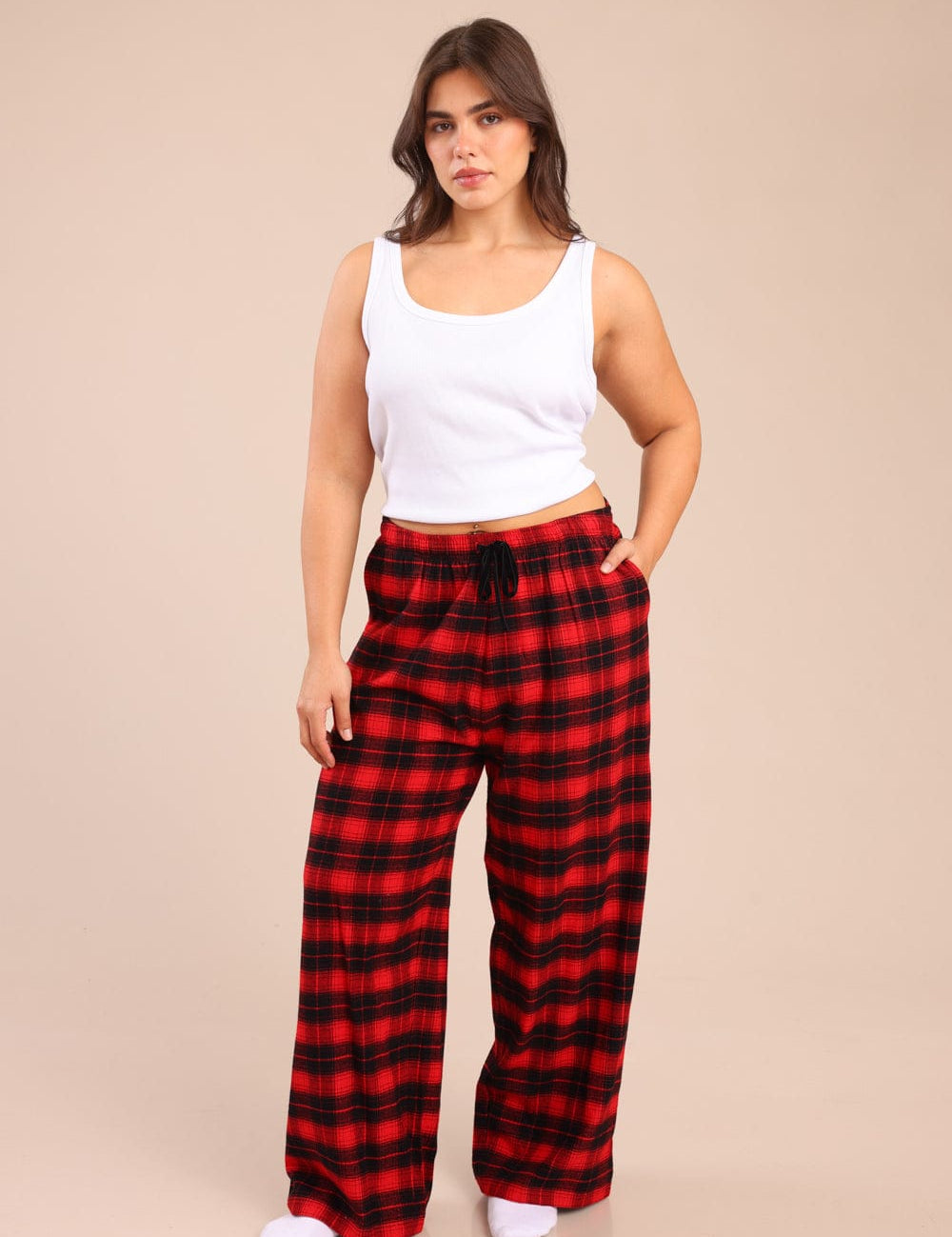 FOX פלאס נשים אחר מכנסי פיג'מה פלנל| PLUS SIZE מכנסי פיג'מה פלנל| PLUS SIZE