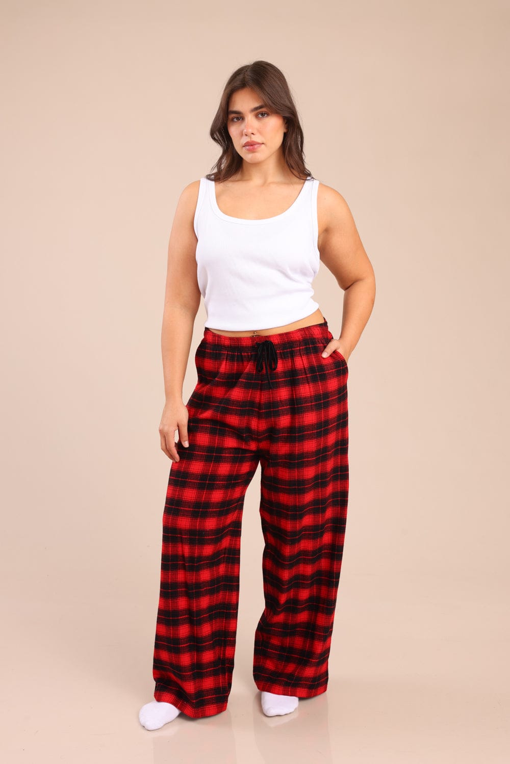 FOX פלאס נשים אחר מכנסי פיג'מה פלנל| PLUS SIZE מכנסי פיג'מה פלנל| PLUS SIZE